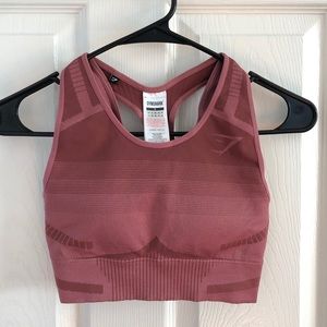 Gymshark Geo Seamless Sports Bra - Rose, Small